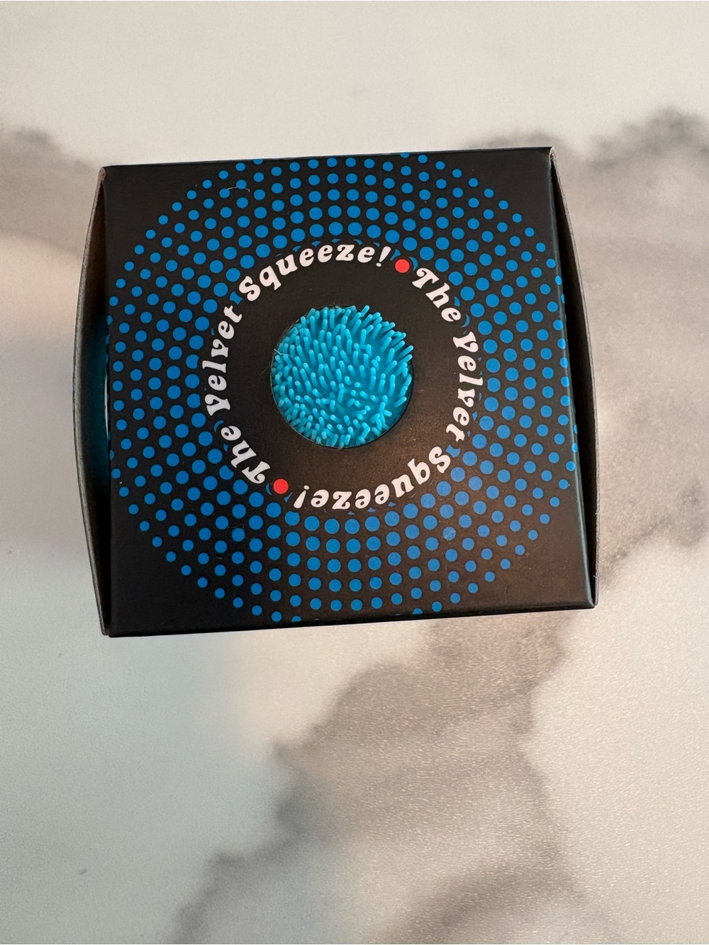 Nee Doh Fuzz Ball THE VELVET SQUEEZE BLUE - Picture 2 of 3